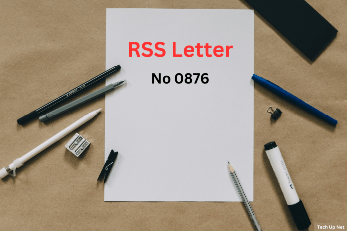 RSS Letter No 0876